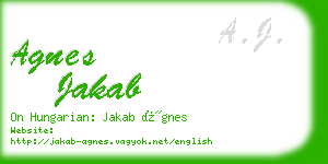 agnes jakab business card